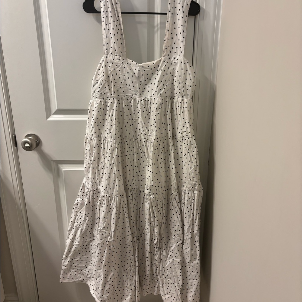 Helena Squareneck Midi Dress - Polka Dots - Picture 3 of 7
